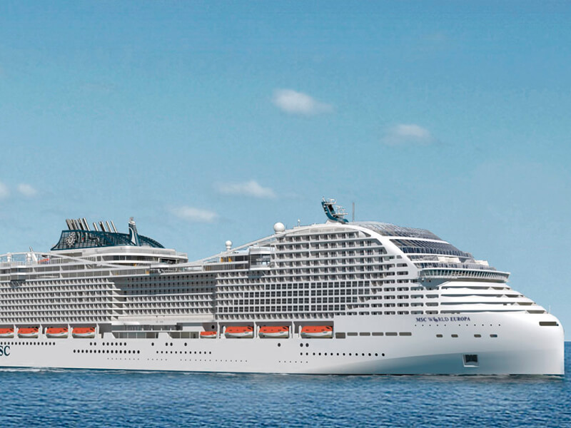MSC World Europa at sea